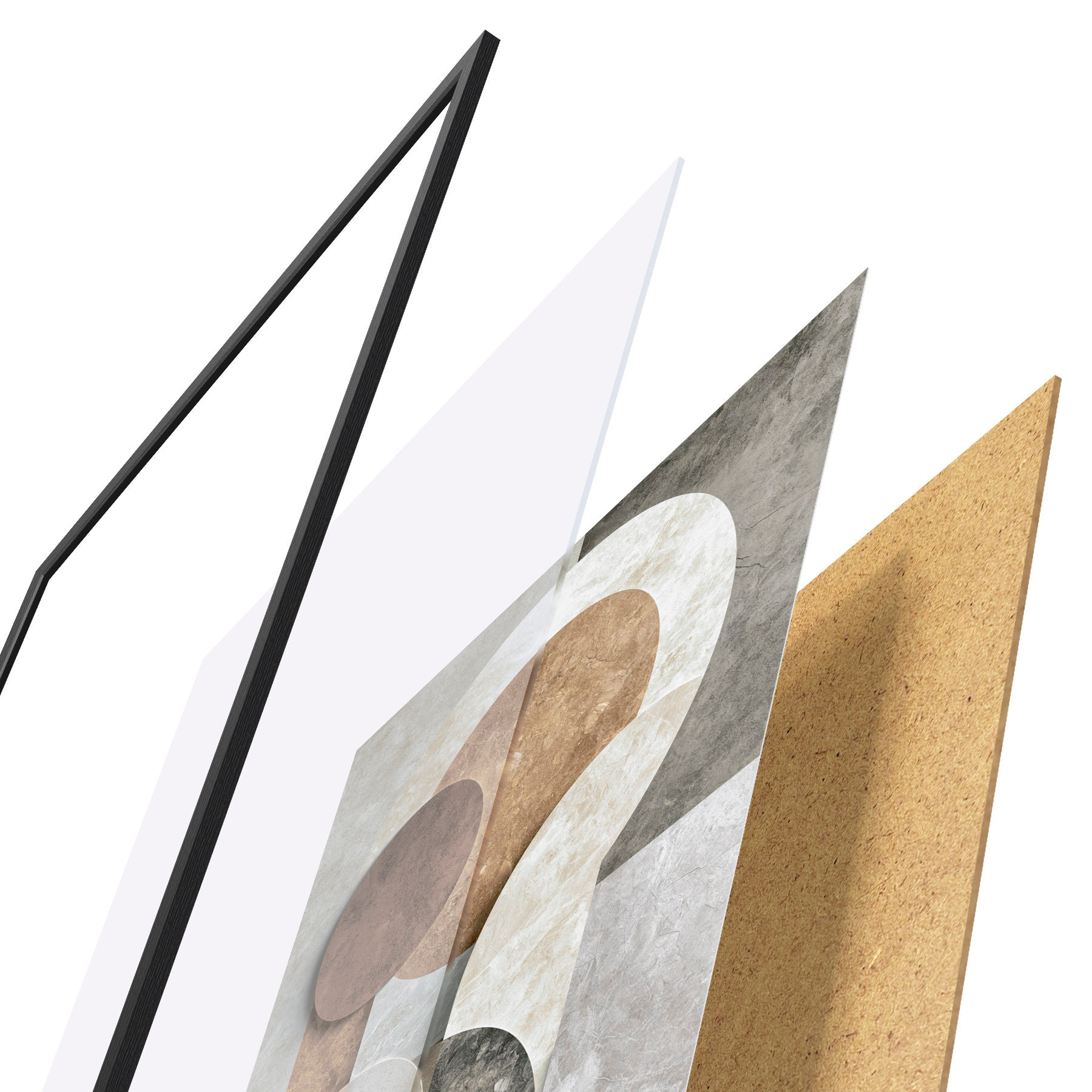 Poster Překrývající se geometrické tvary d31119