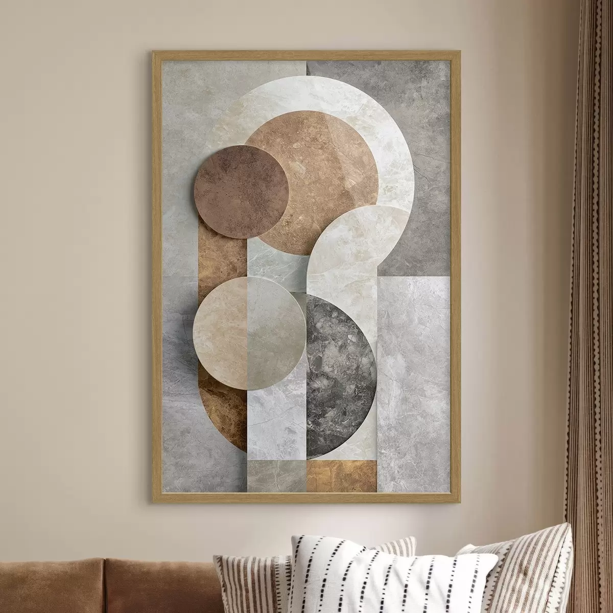 Poster Geometrická abstrakce s kruhy f51185