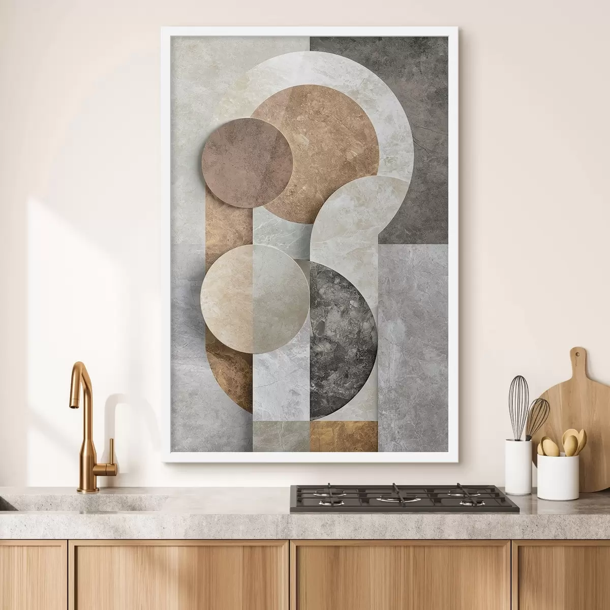Poster Geometrická abstrakce s kruhy f51185