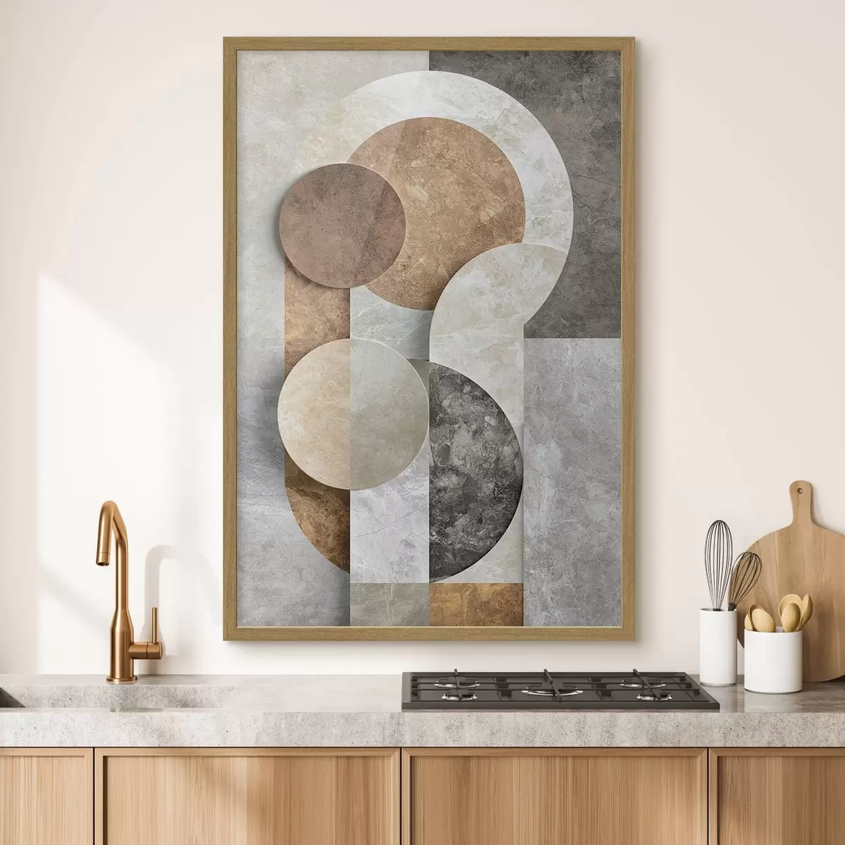 Poster Geometrická abstrakce s kruhy f51185