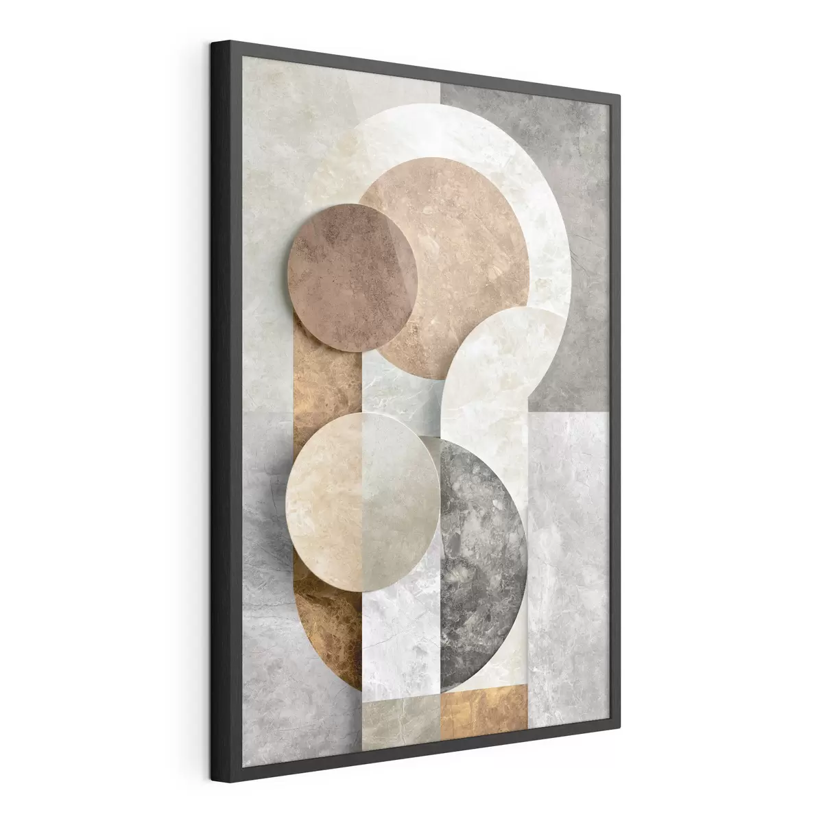 Poster Geometrická abstrakce s kruhy f51185