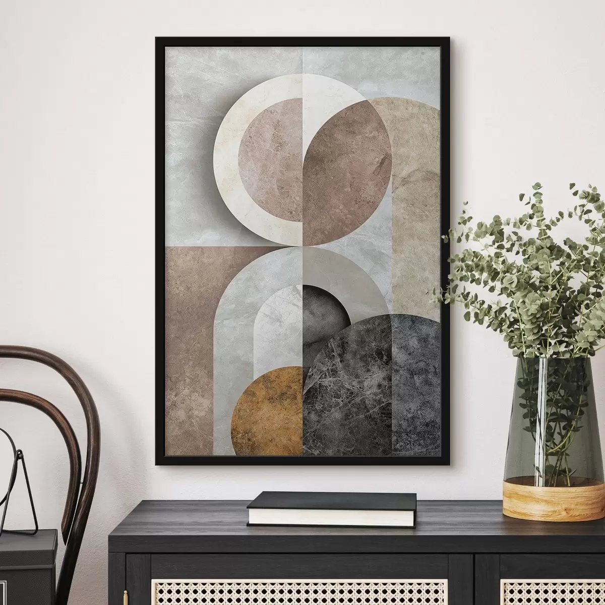 Poster Geometrická kompozice s kruhy f51281