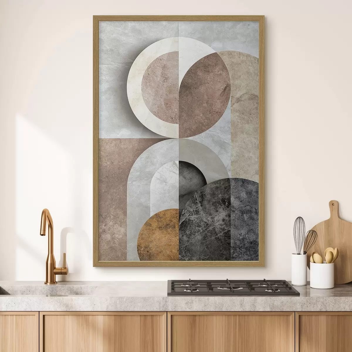 Poster Geometrická kompozice s kruhy f51281