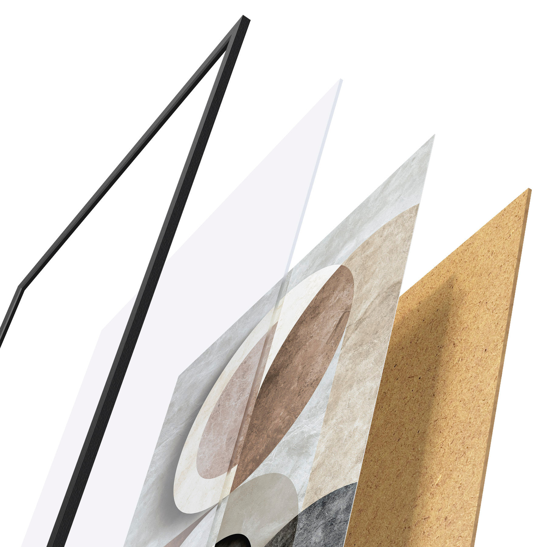 Poster Geometrická kompozice s kruhy f51281