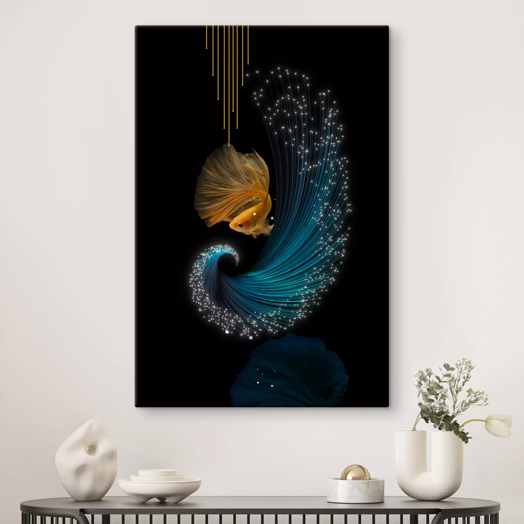 Fototapet Ryba v abstraktním prostoru s02874