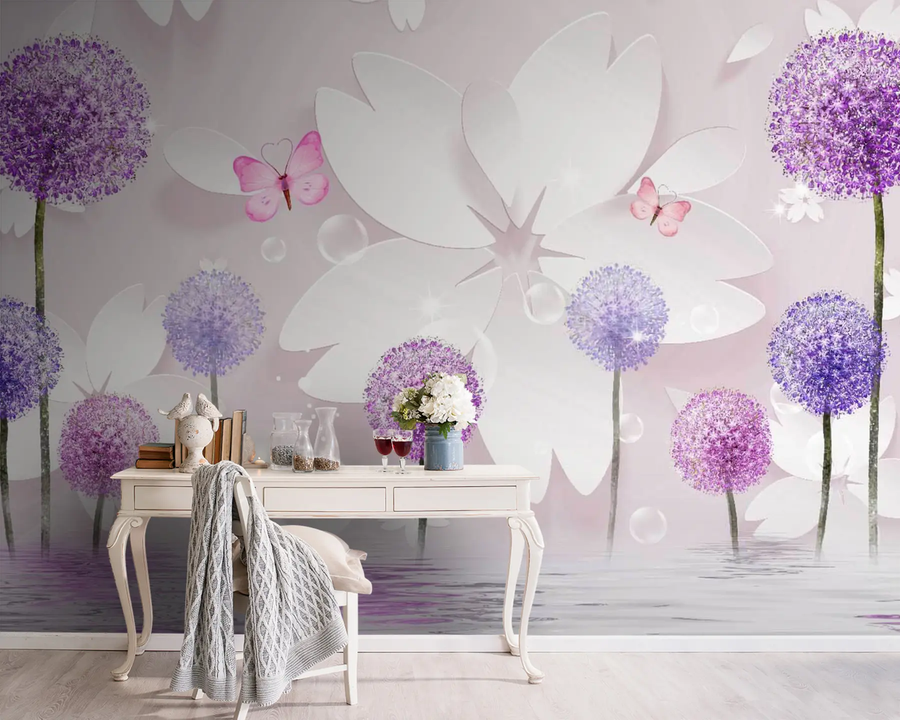 Fototapet Květina, rostlina a fialová u17460