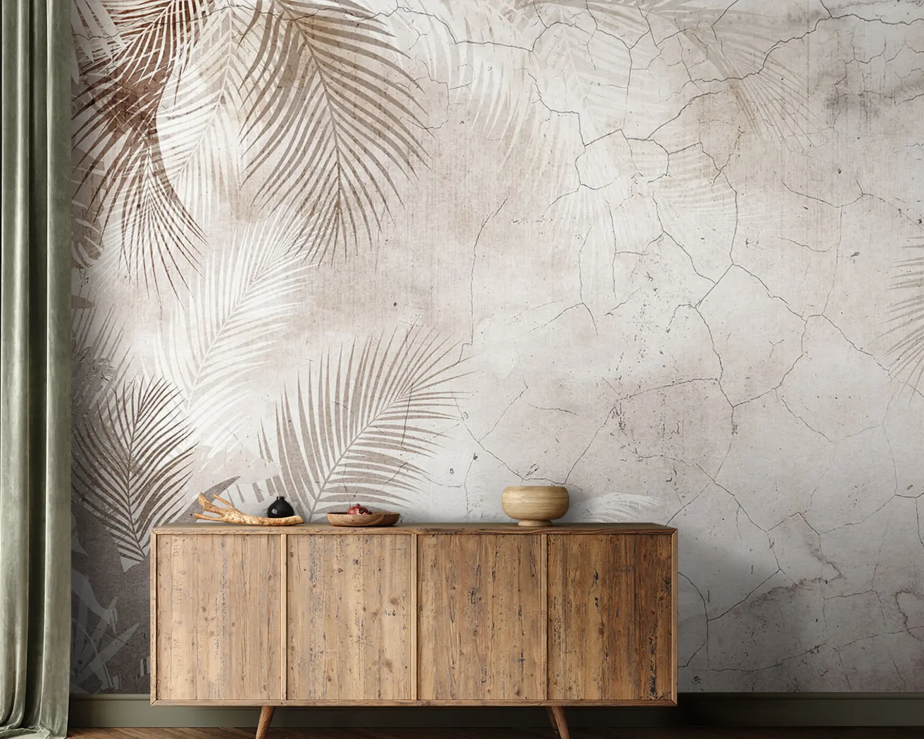 Fototapet Okouzlující 3D listy ve stylu grunge u73583