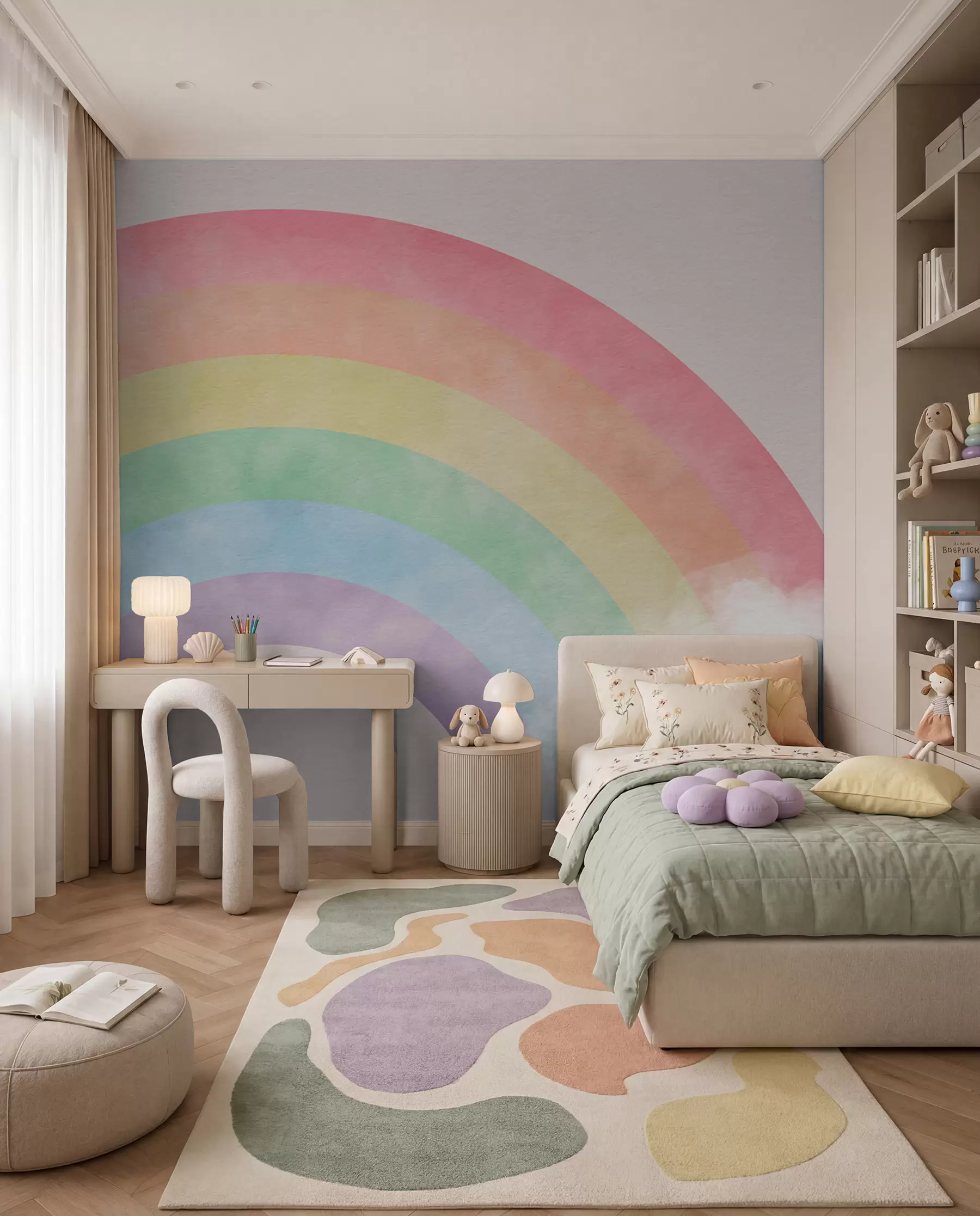 Fototapet Duha mezi měkkými oblaky u93619