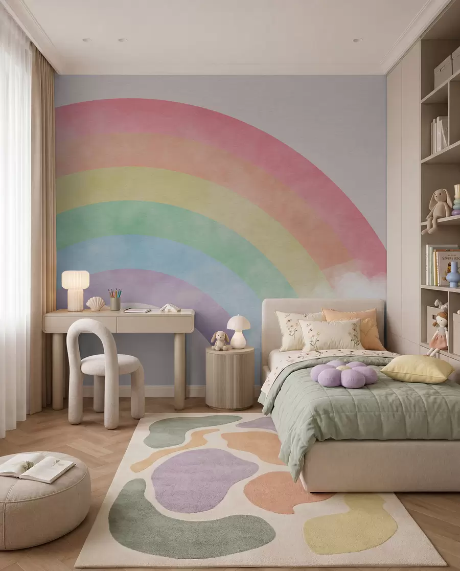 Fototapet Duha mezi měkkými oblaky u93619