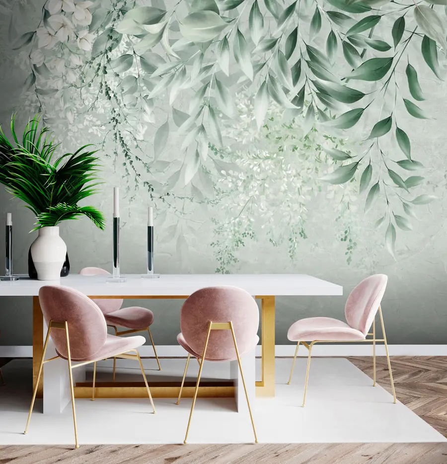 Fototapet Botanické květiny na mramoru u73982