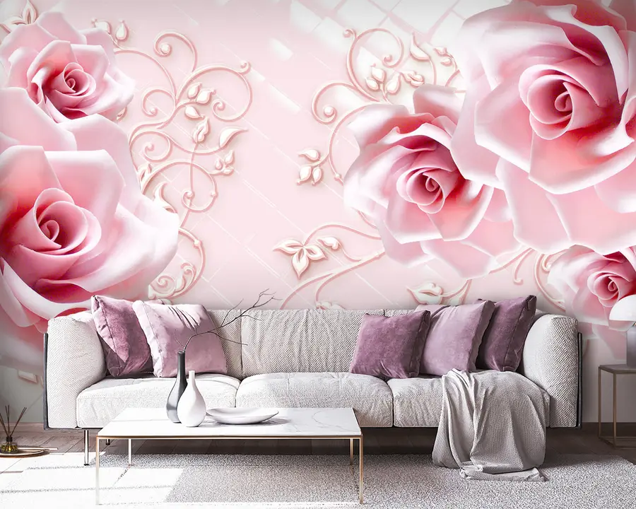 Fototapet Květ, bílý a okvětní lístek u47279