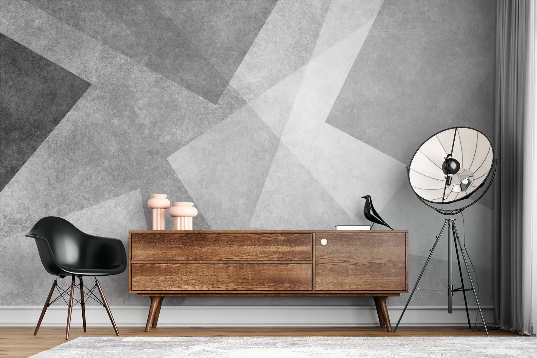 Fototapet Geometrické abstrakce šedé u74057