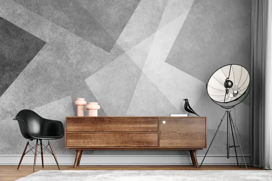 Fototapet Geometrické abstrakce šedé u74057