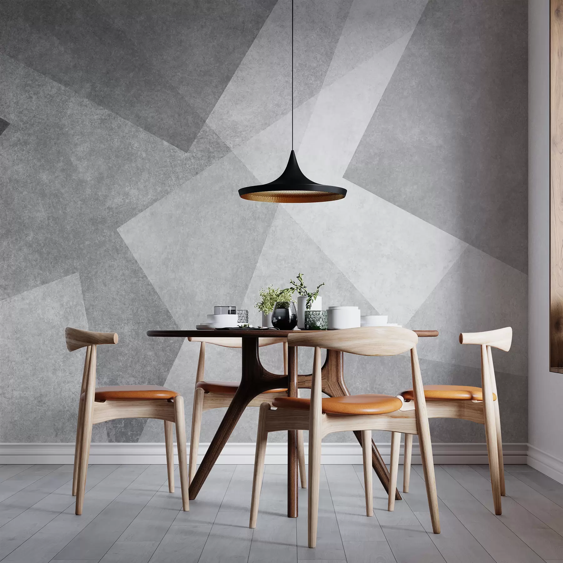 Fototapet Geometrické abstrakce šedé u74057