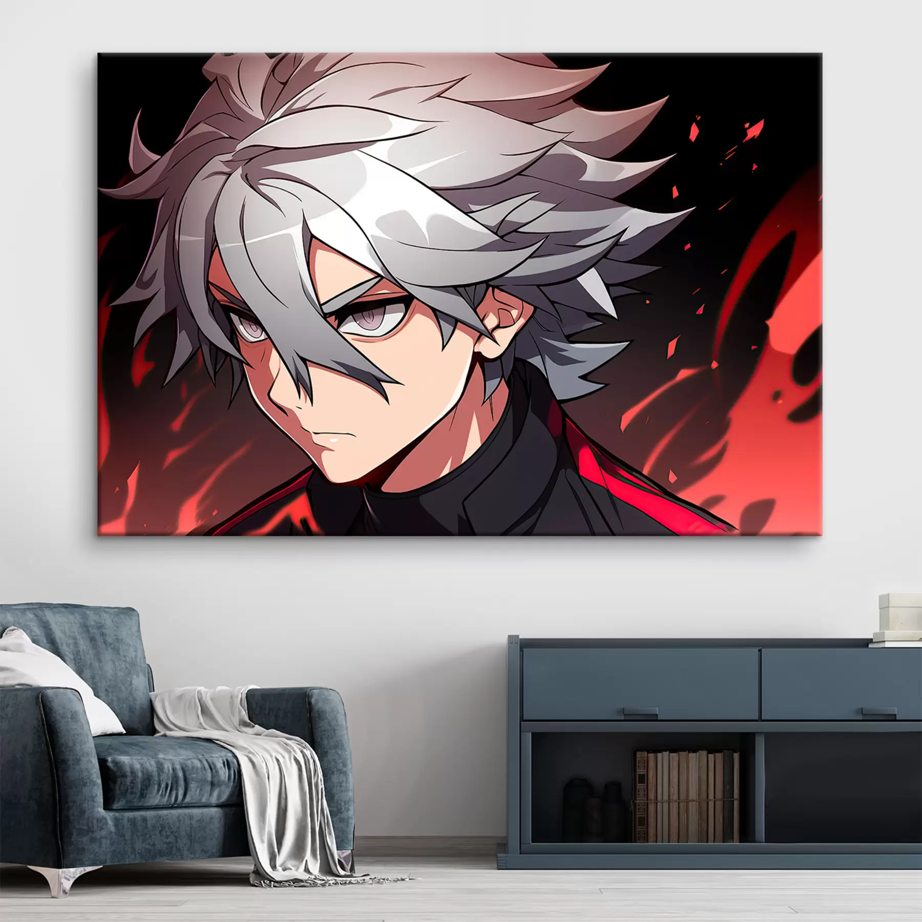 Fototapet Anime chlap ve světlech s31159