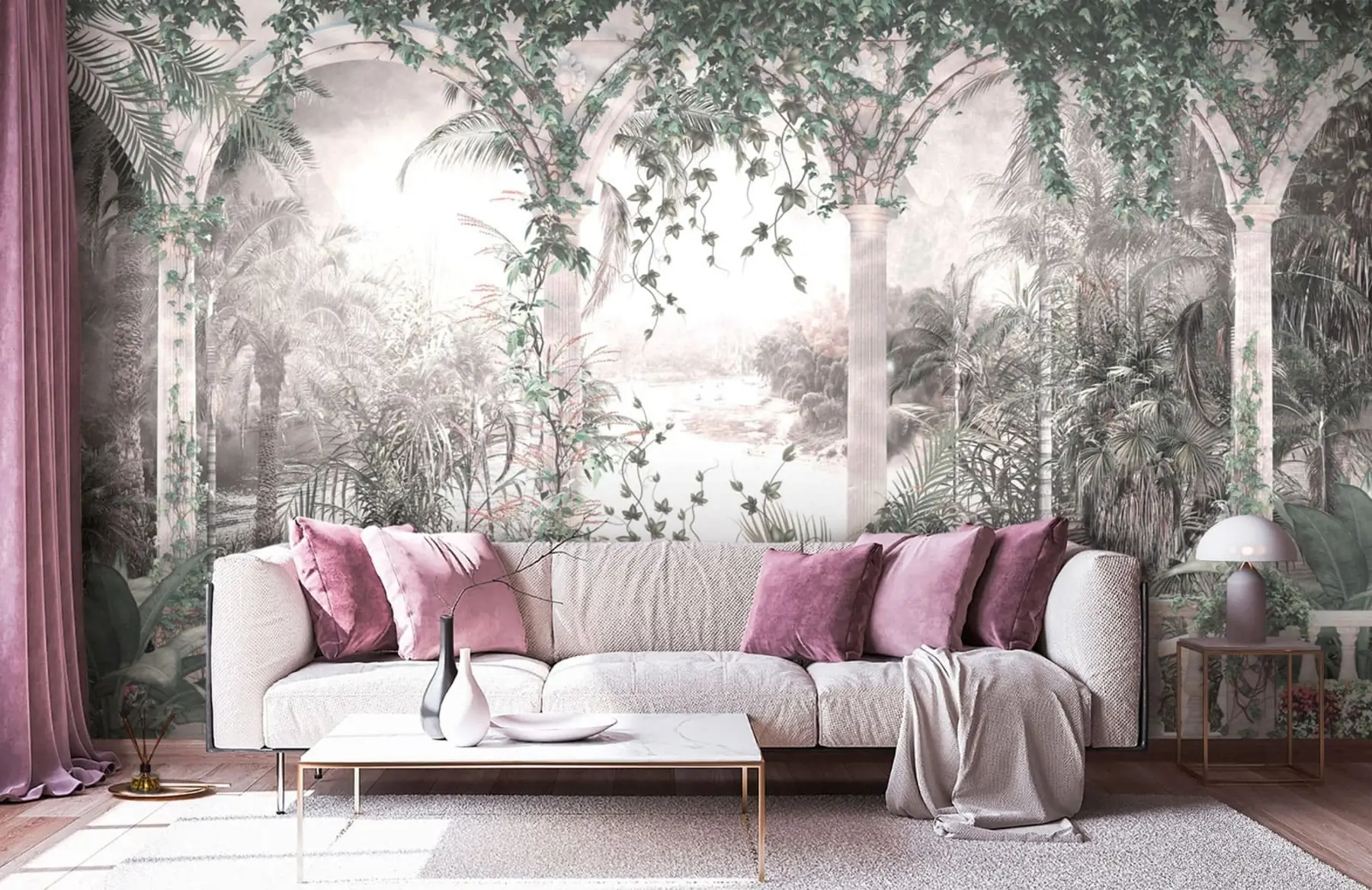 Fototapet Starověké oblouky v zahradě u94141