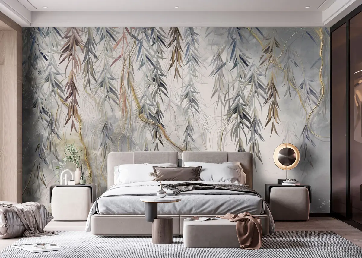 Fototapet Magický mramor a listy u74185