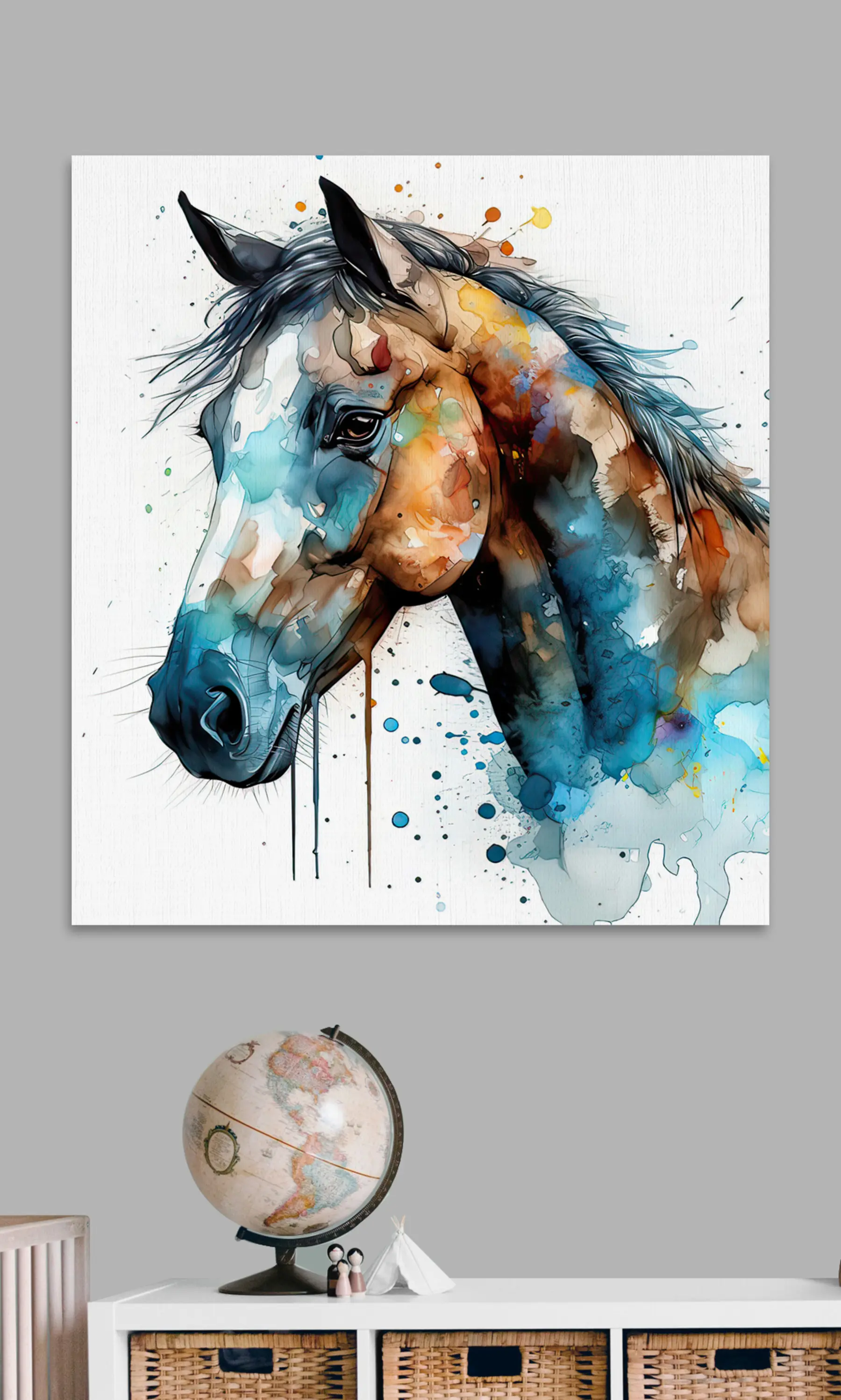 Fototapet Kůň, umělecké barvy a organismus s32323