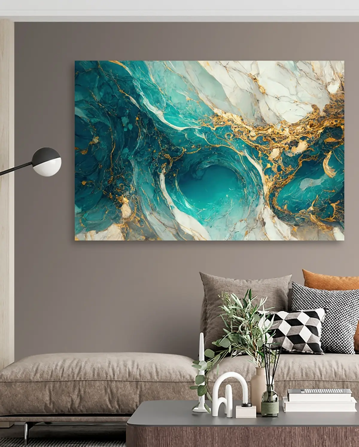 Obraz Tekutý mramor v teplých tónech Č. s32411