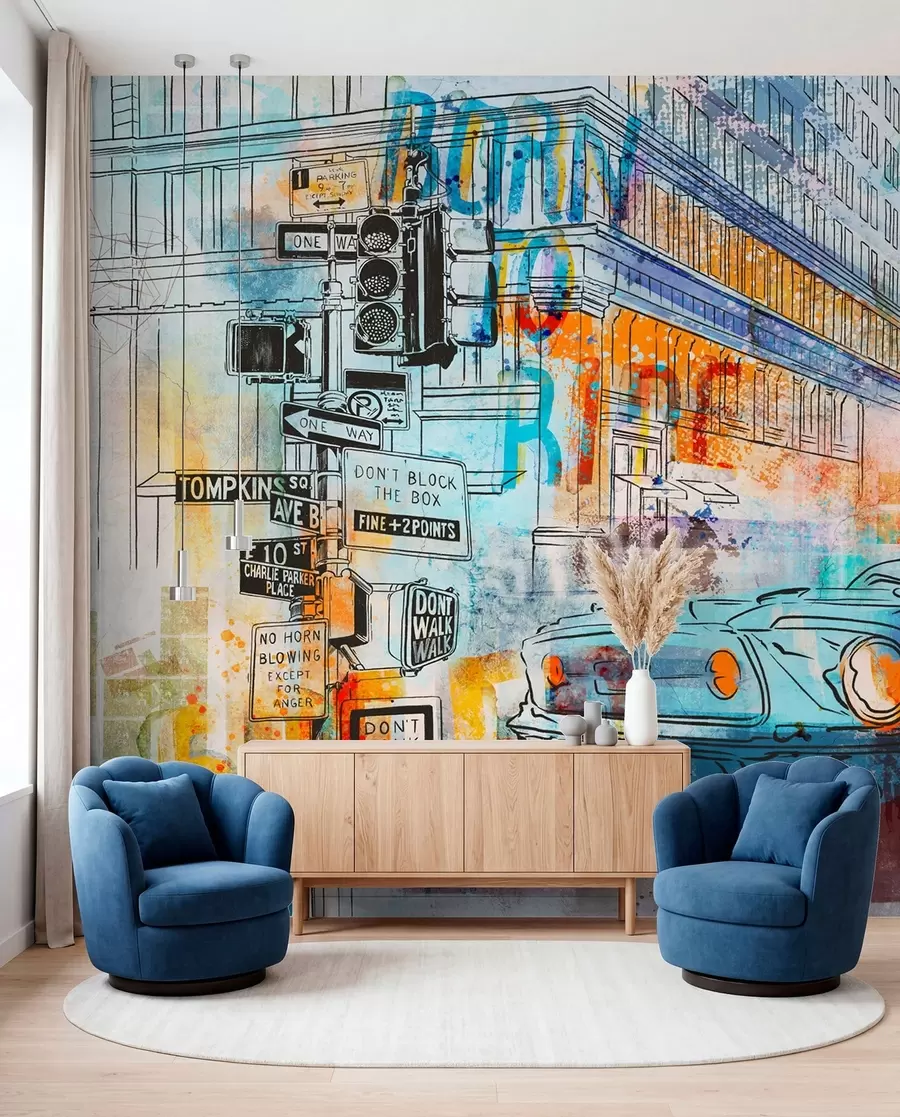 Fototapet Stroj na graffiti u75814