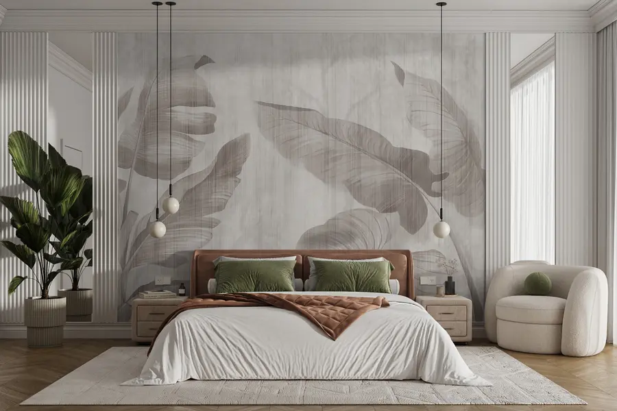 Fototapet Tropické listy ve stylu grunge u00299