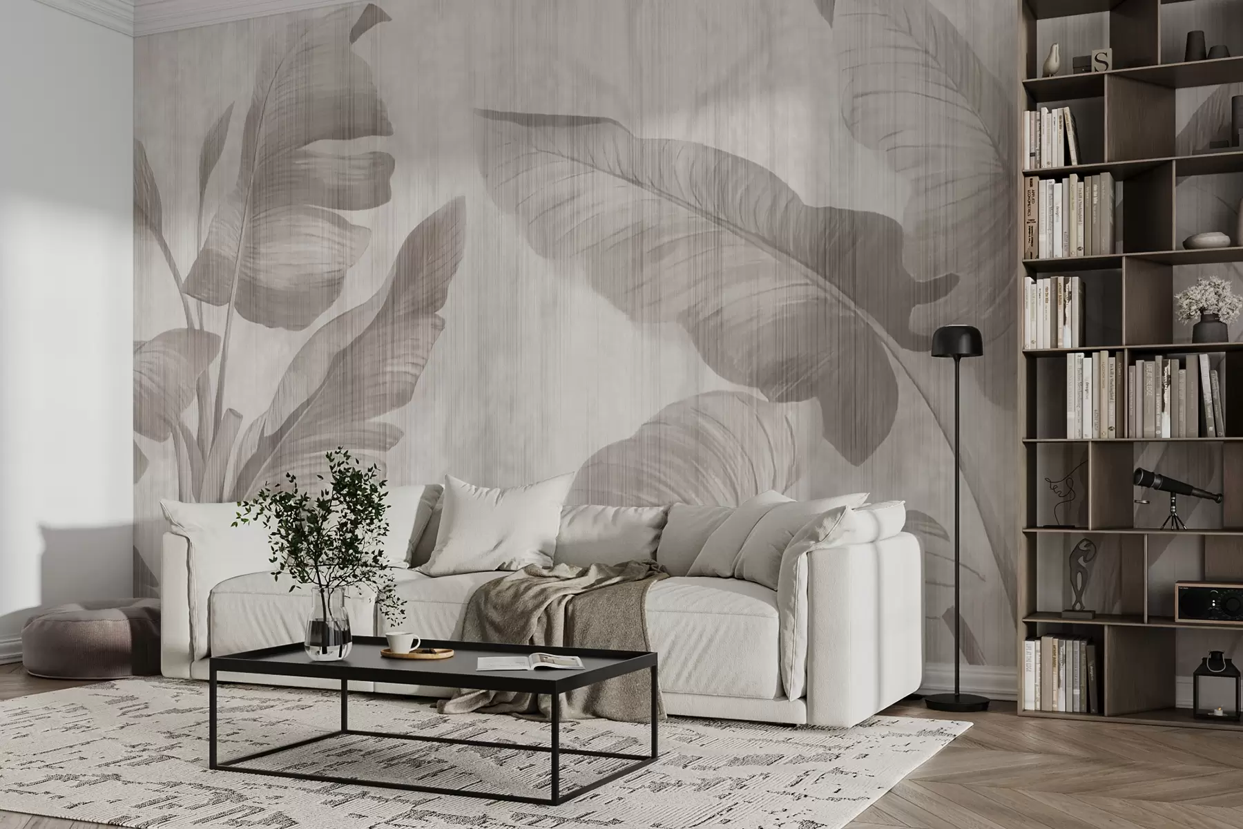 Fototapet Tropické listy ve stylu grunge u00299