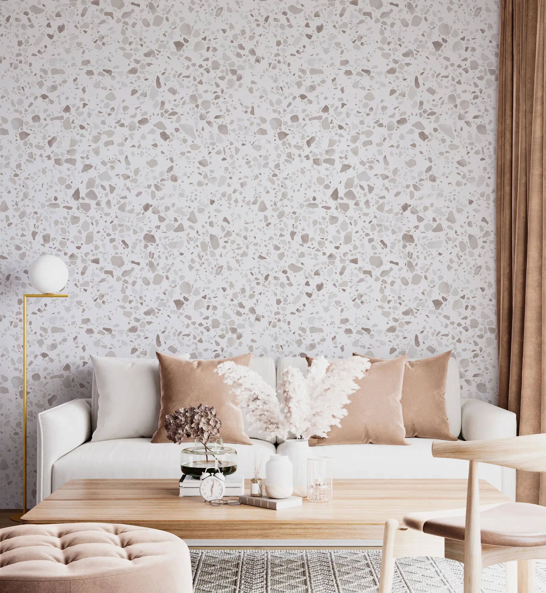 Fototapet Teracová dlažba, mozaika s přírodními kameny, žula, mramor, křemen, beton u94304