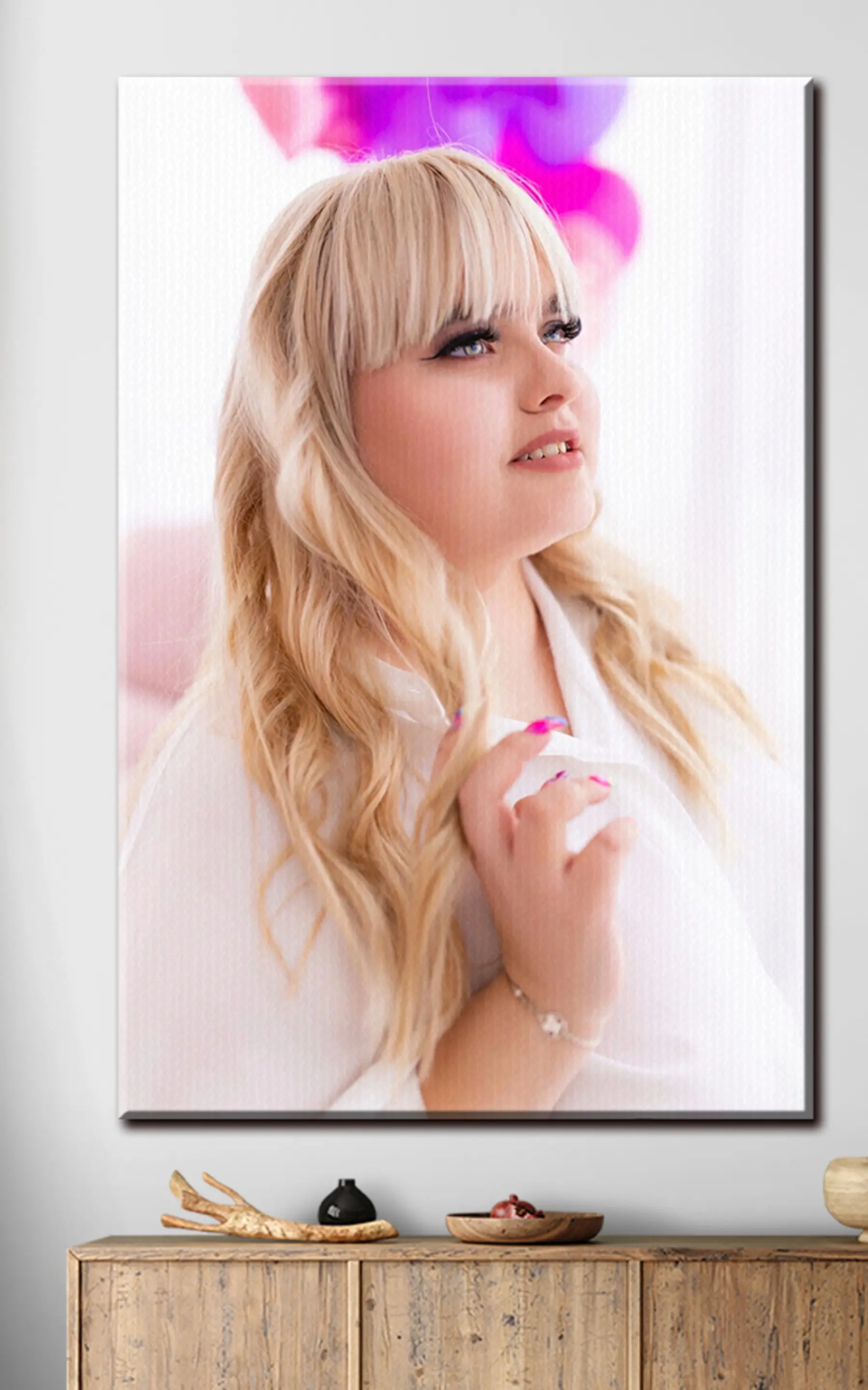 Obraz Řasy, ofina a magenta Č. s33135