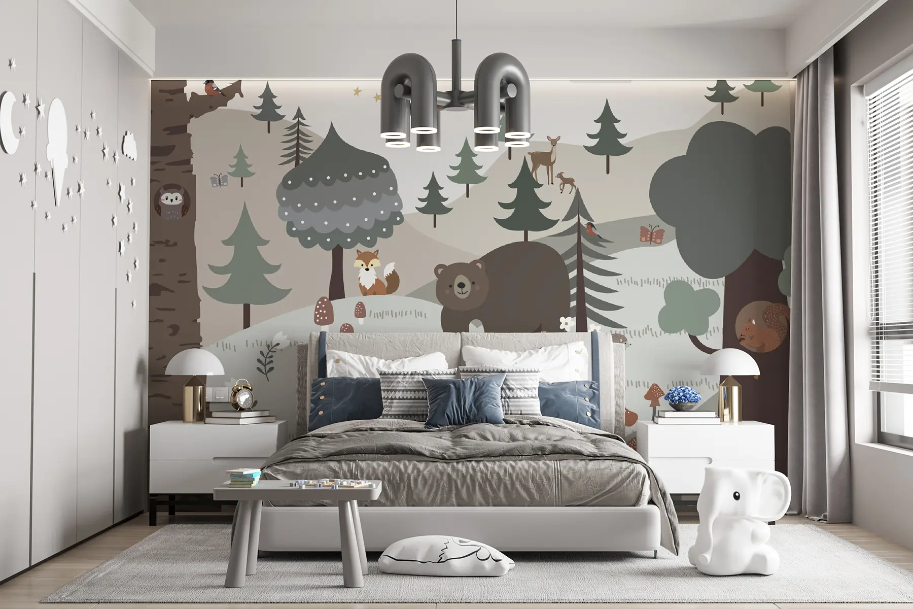 Fototapet Zvířata v lese u95366