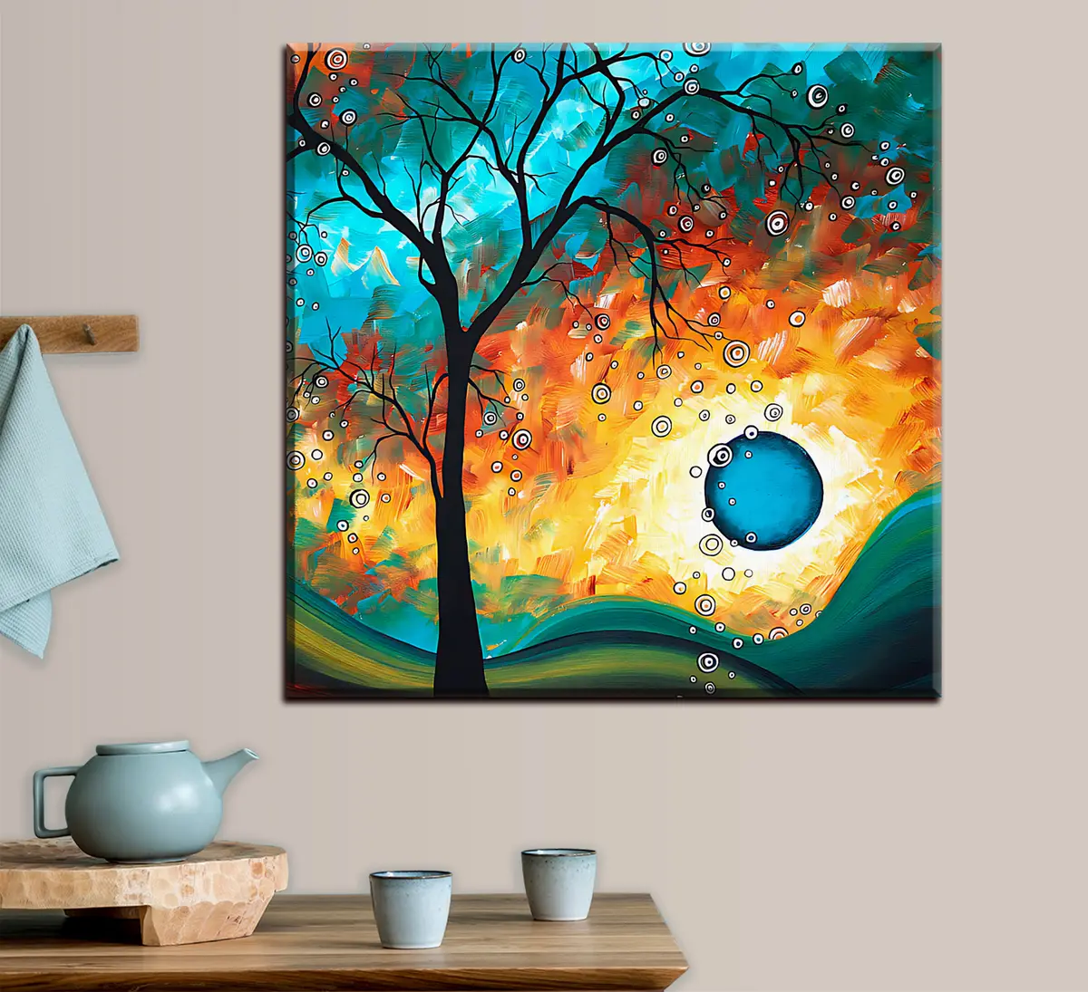 Obraz Strom s duhovým vzorem Č. s34434