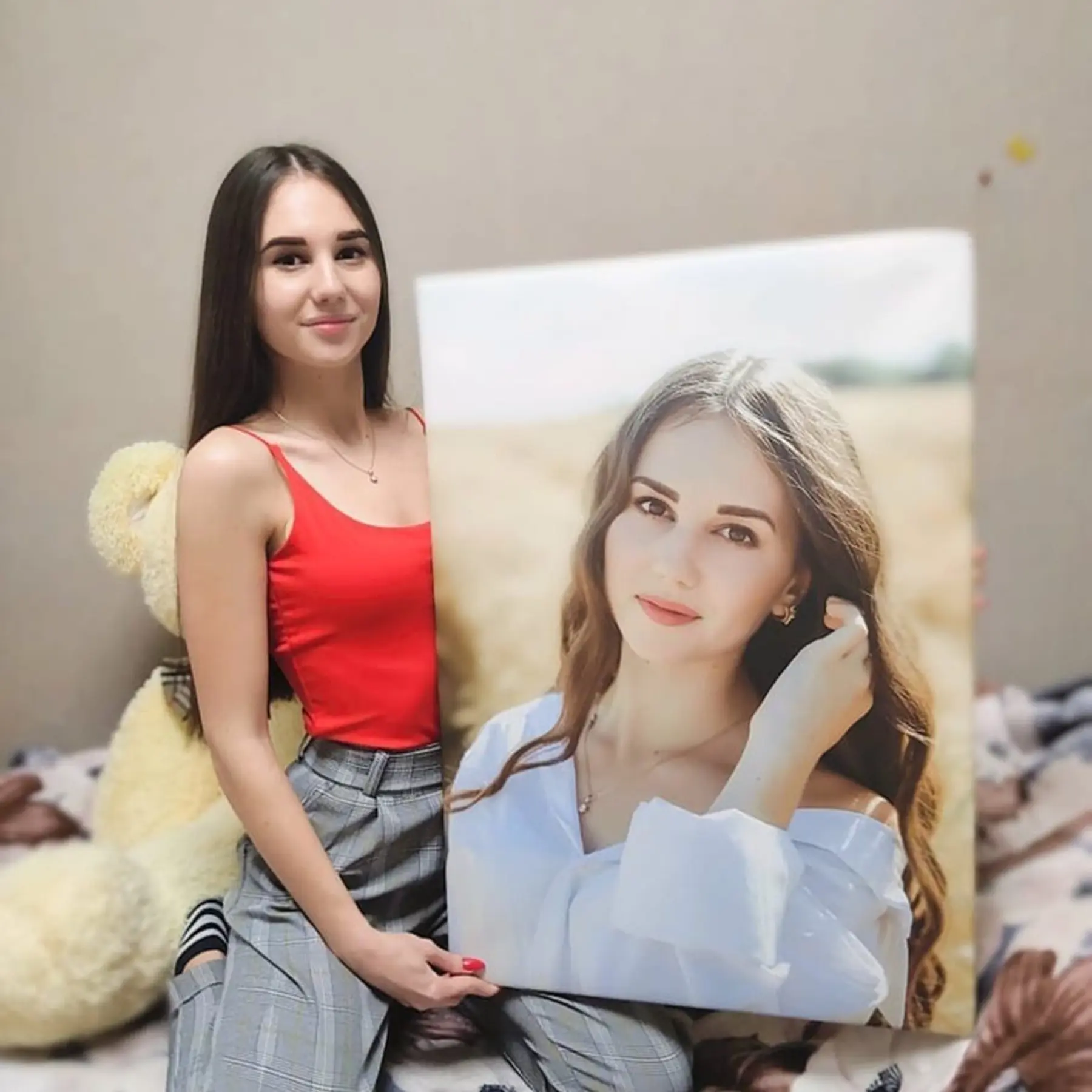 Obraz Fotografování s úsměvem, ramenem a bleskem Č. s34692