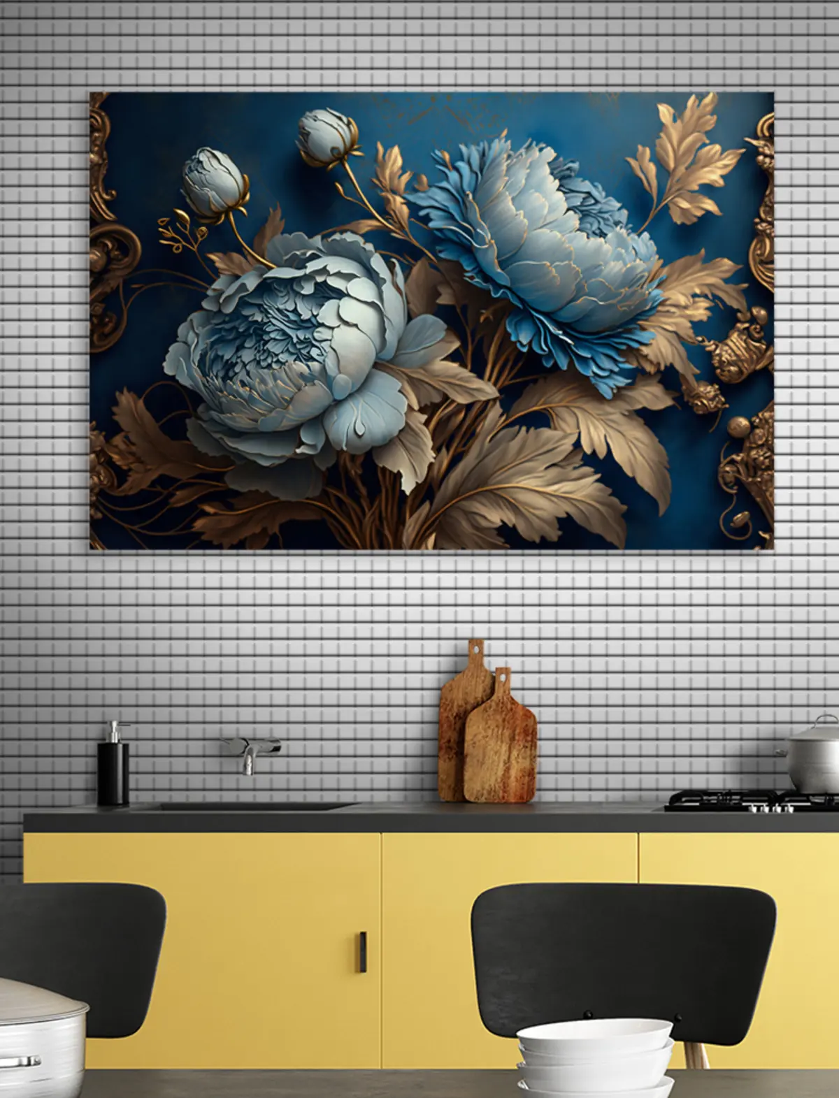 Obraz modré pivoňky Č. s33941