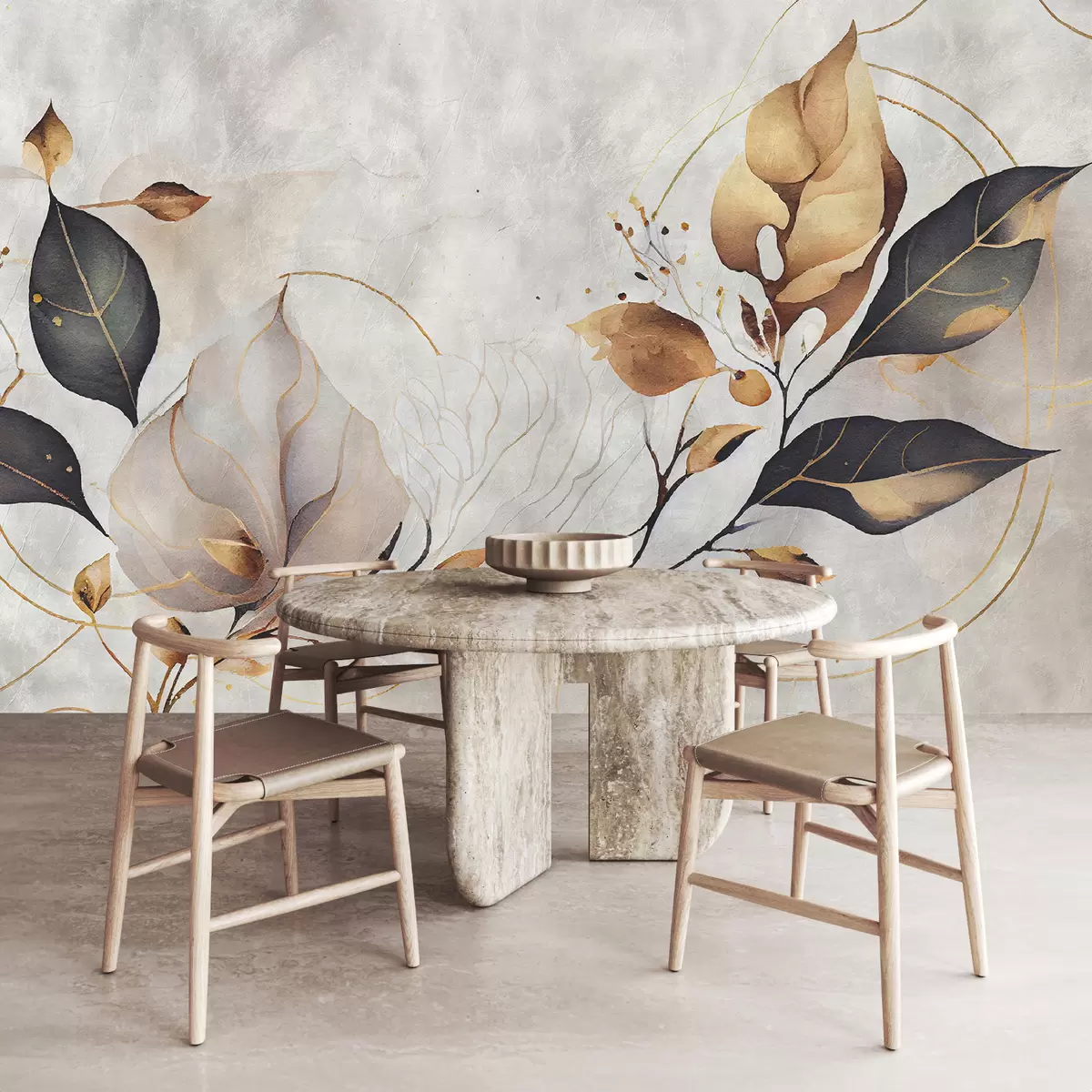 Fototapet Jemné listy v půdním stylu u95646