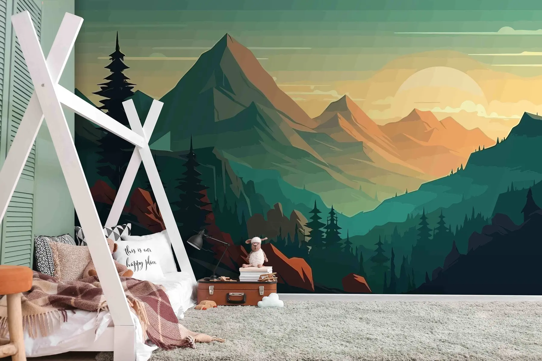 Fototapet Horská krajina klidná u96028