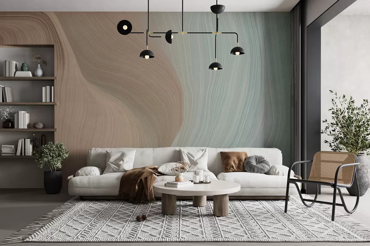 Fototapet Břidlicově šedé vlny u96285