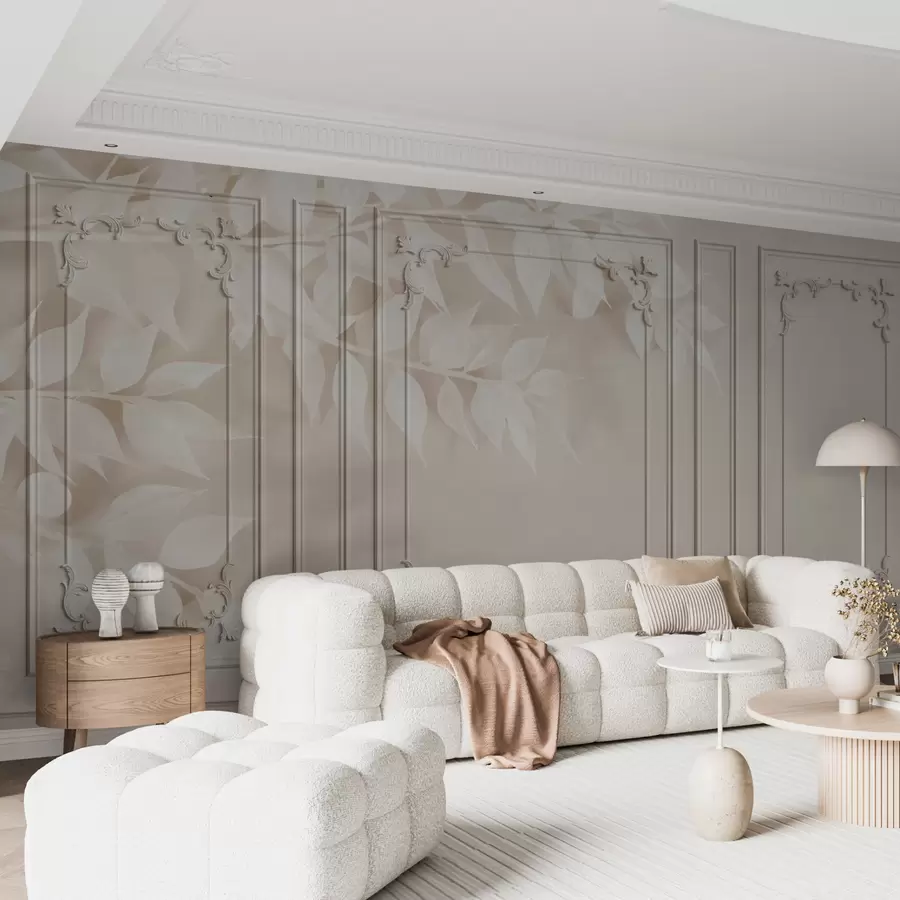 Fototapet Klasické anglické panely Boiserie s listy u96165