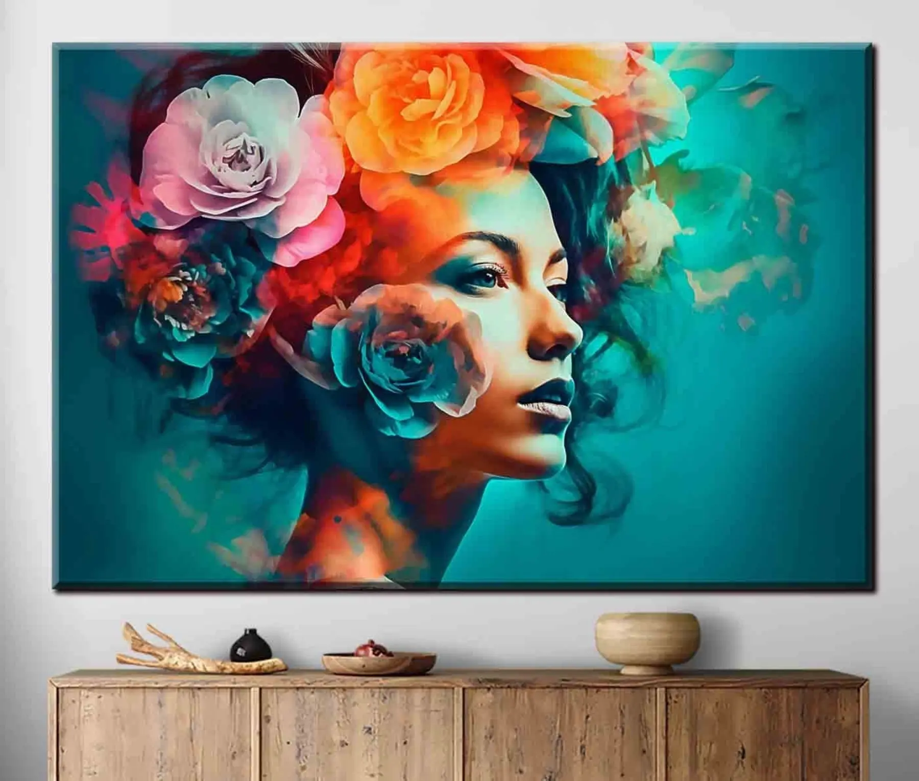 Fototapet Květina, úsměv a řasa s35366