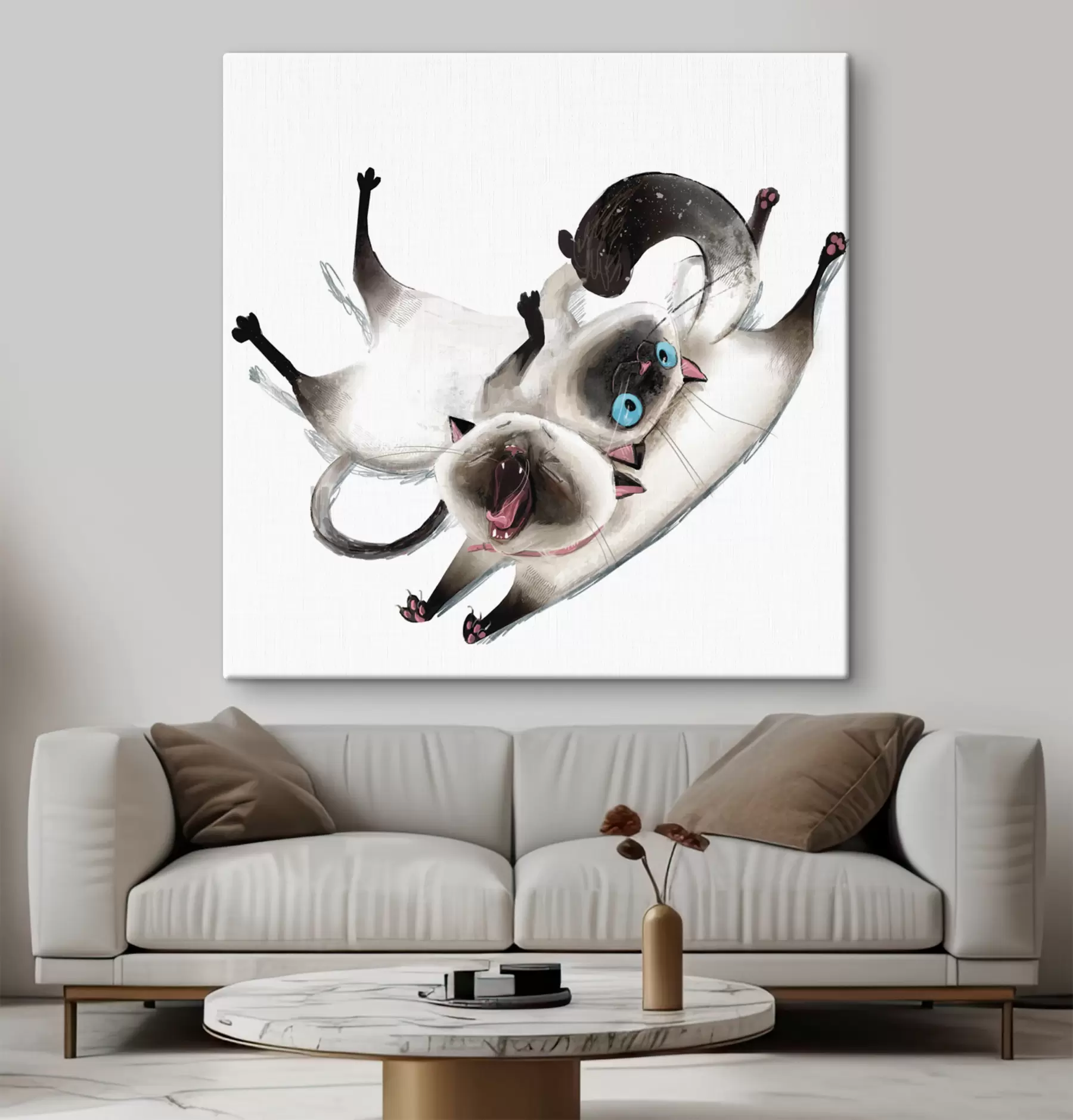 Fototapet Hravé kočky si užívají společné chvíle s34990