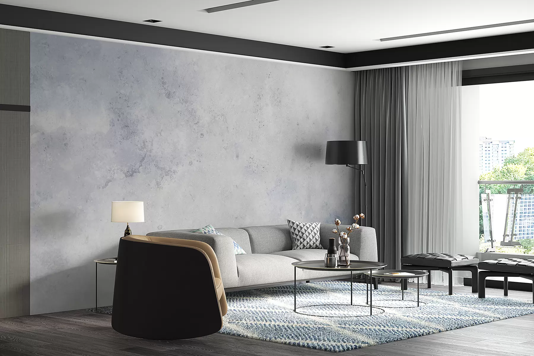 Fototapet Šedomodrý beton u97225