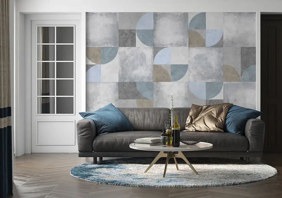 Fototapet Abstraktní geometrický vzor s cementovou texturou pozadí u97268