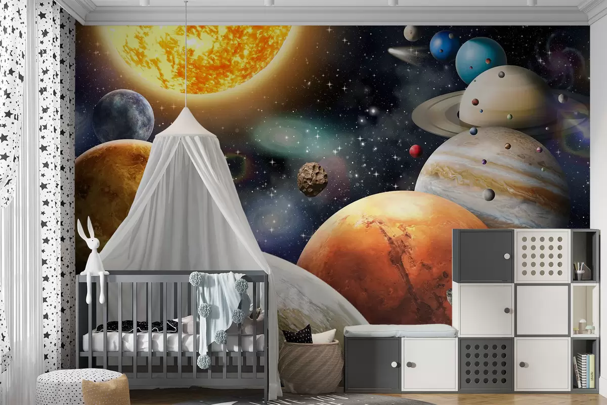 Fototapet Barevné planety sluneční soustavy u97422