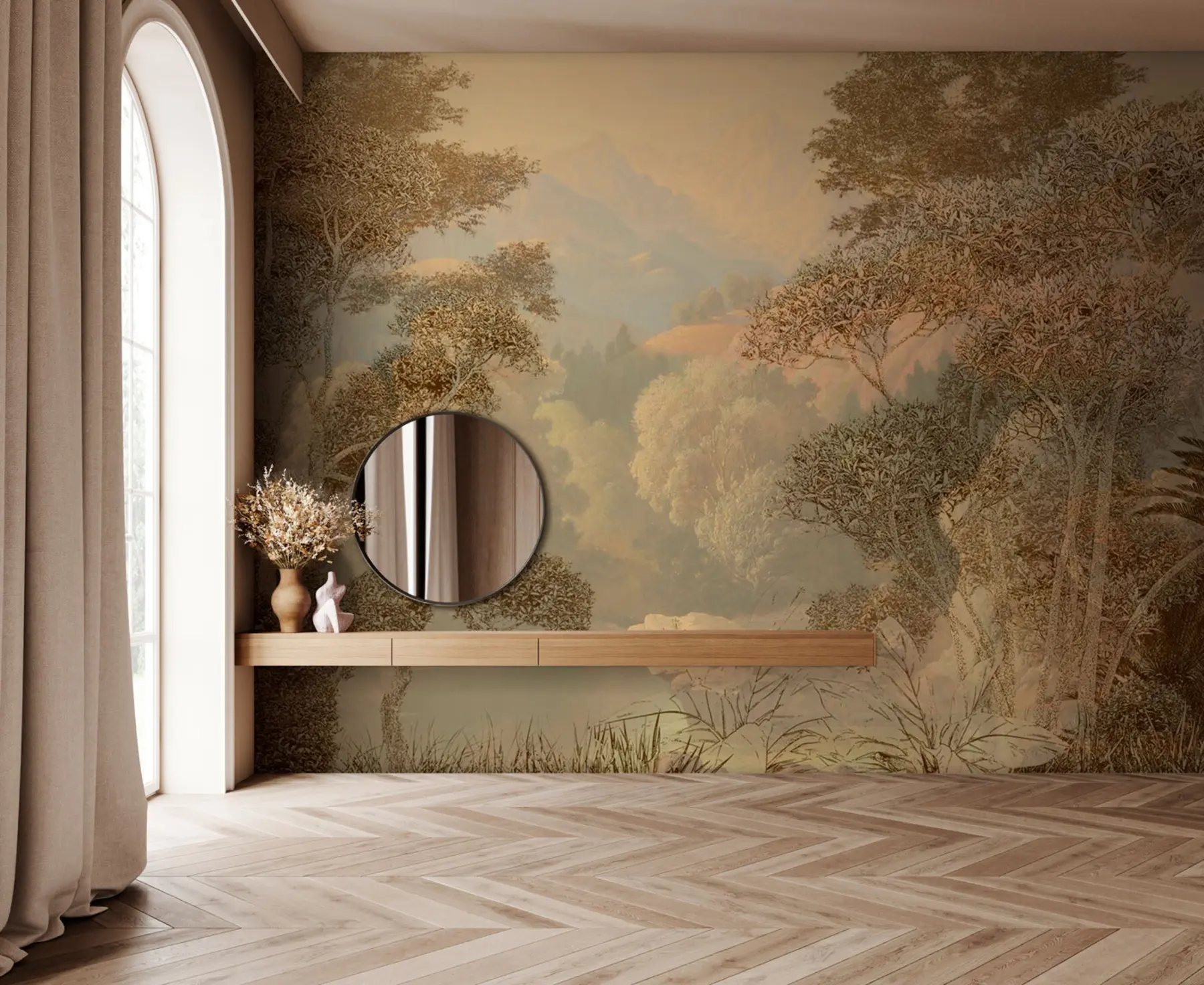 Fototapet Tropický les v hnědých tónech u97403