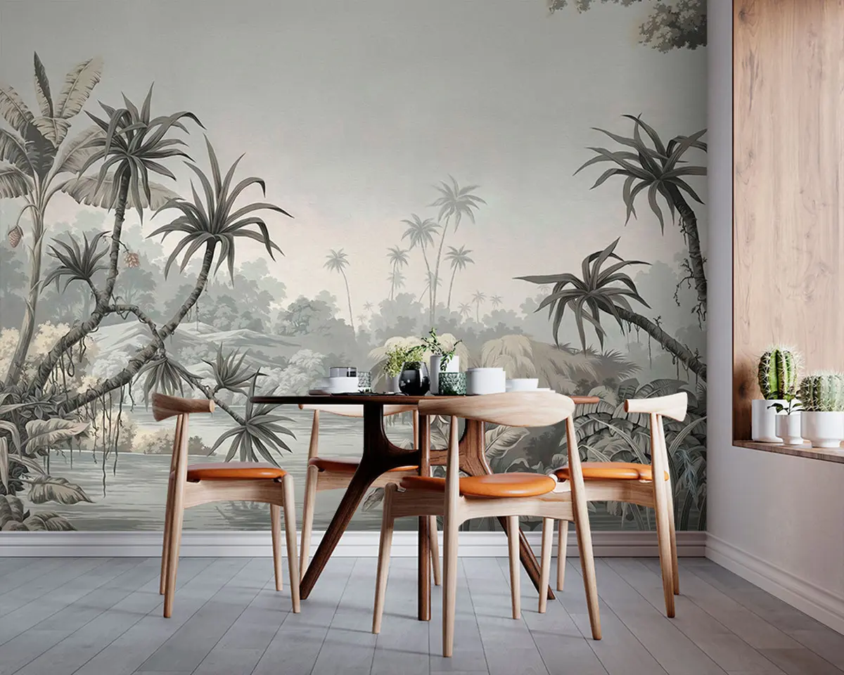 Fototapet Zelené tropické listy u97408