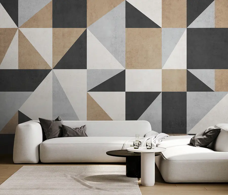 Fototapet Geometrické abstrakce na betonové zdi u97643