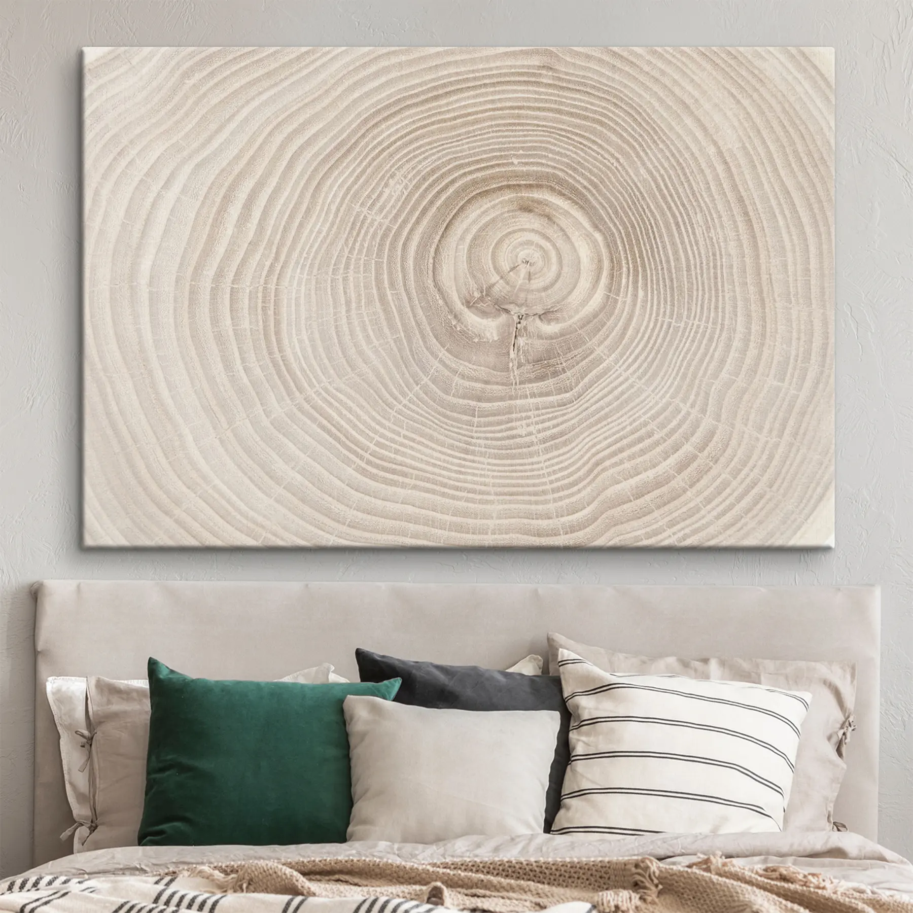 Fototapet Prsten z řezaného dřeva v jemných odstínech s36005