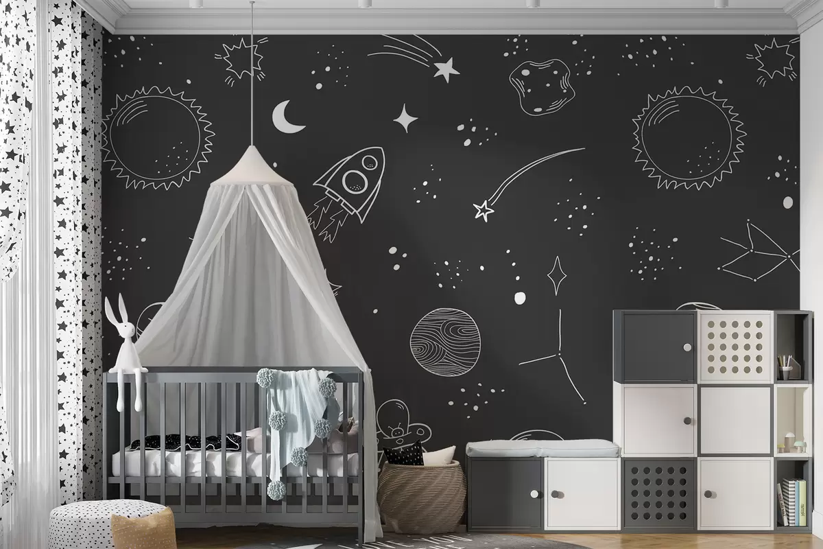 Fototapet Ručně kreslená vesmírná kresba u97582