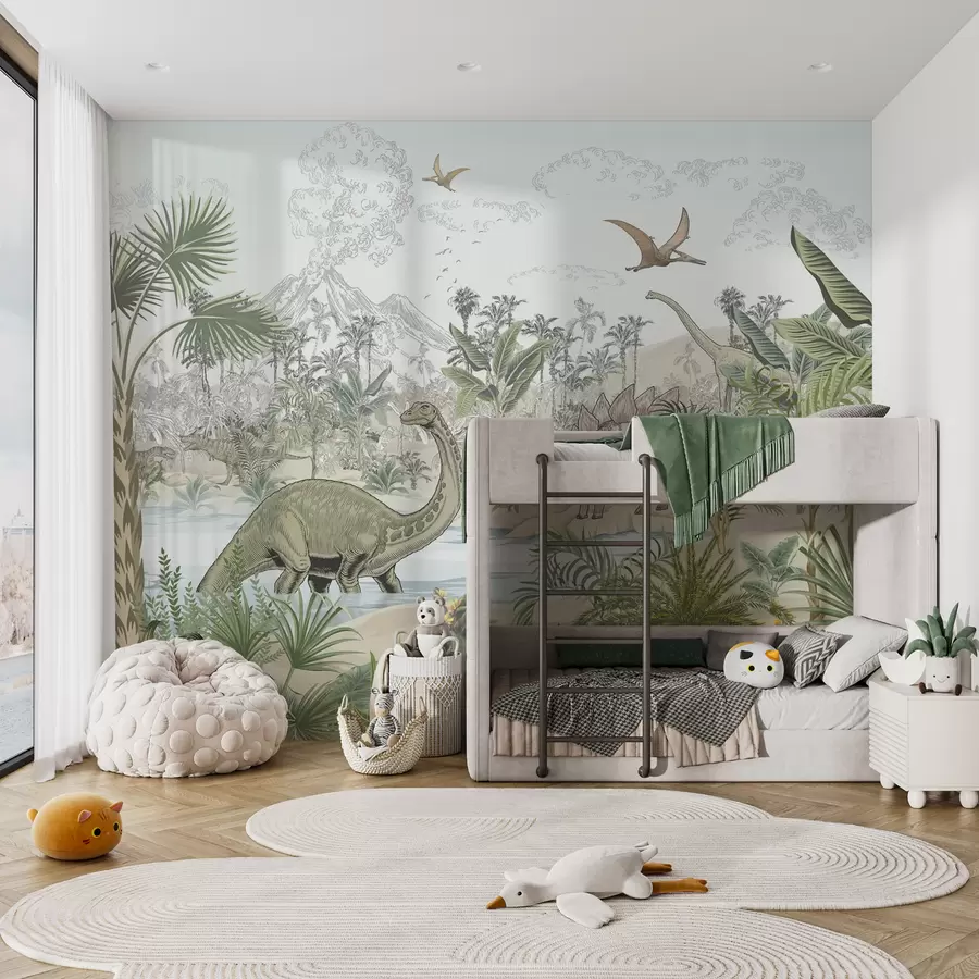 Fototapet Dinosauři v deštném pralese u98674