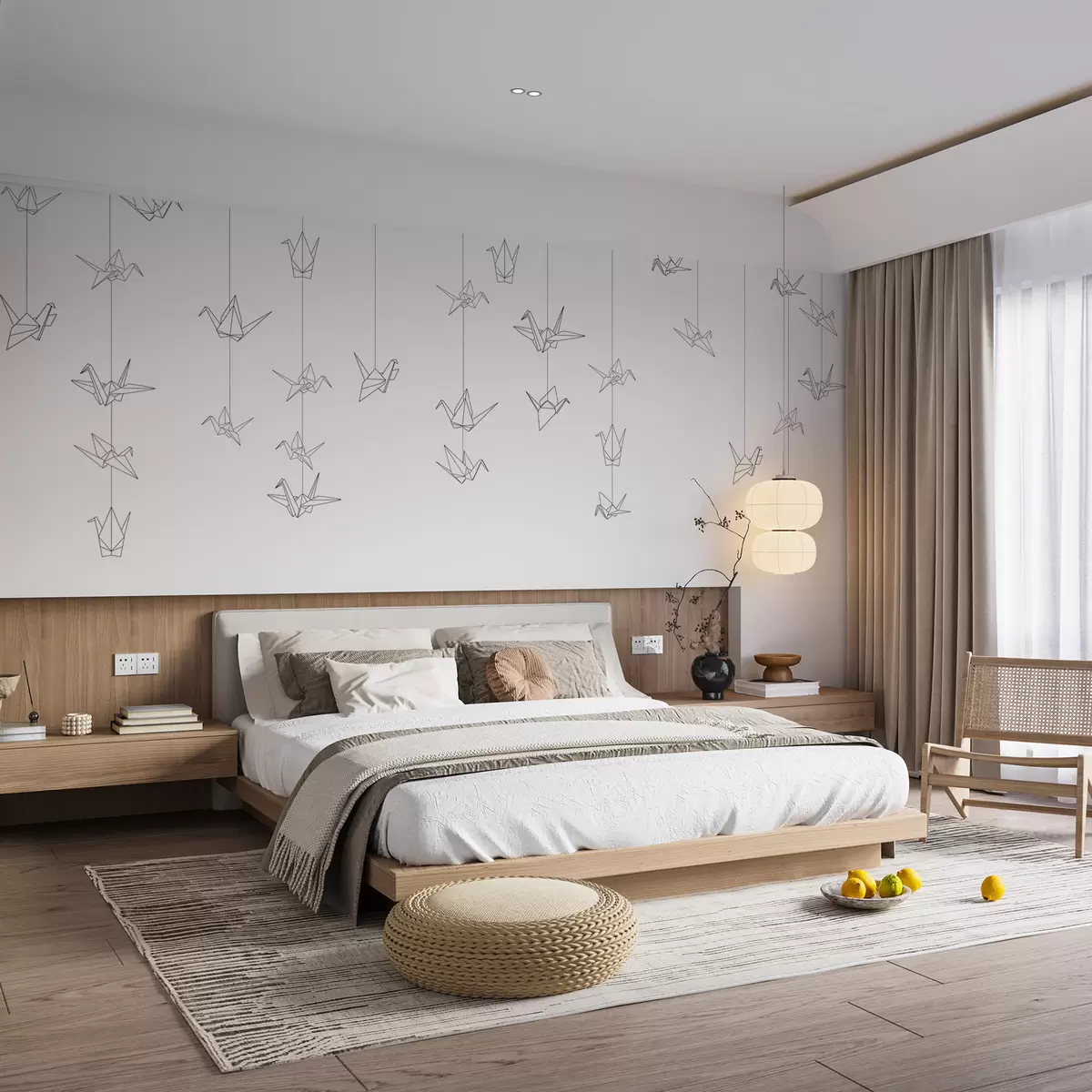 Fototapet Origami jeřáby u98953v1