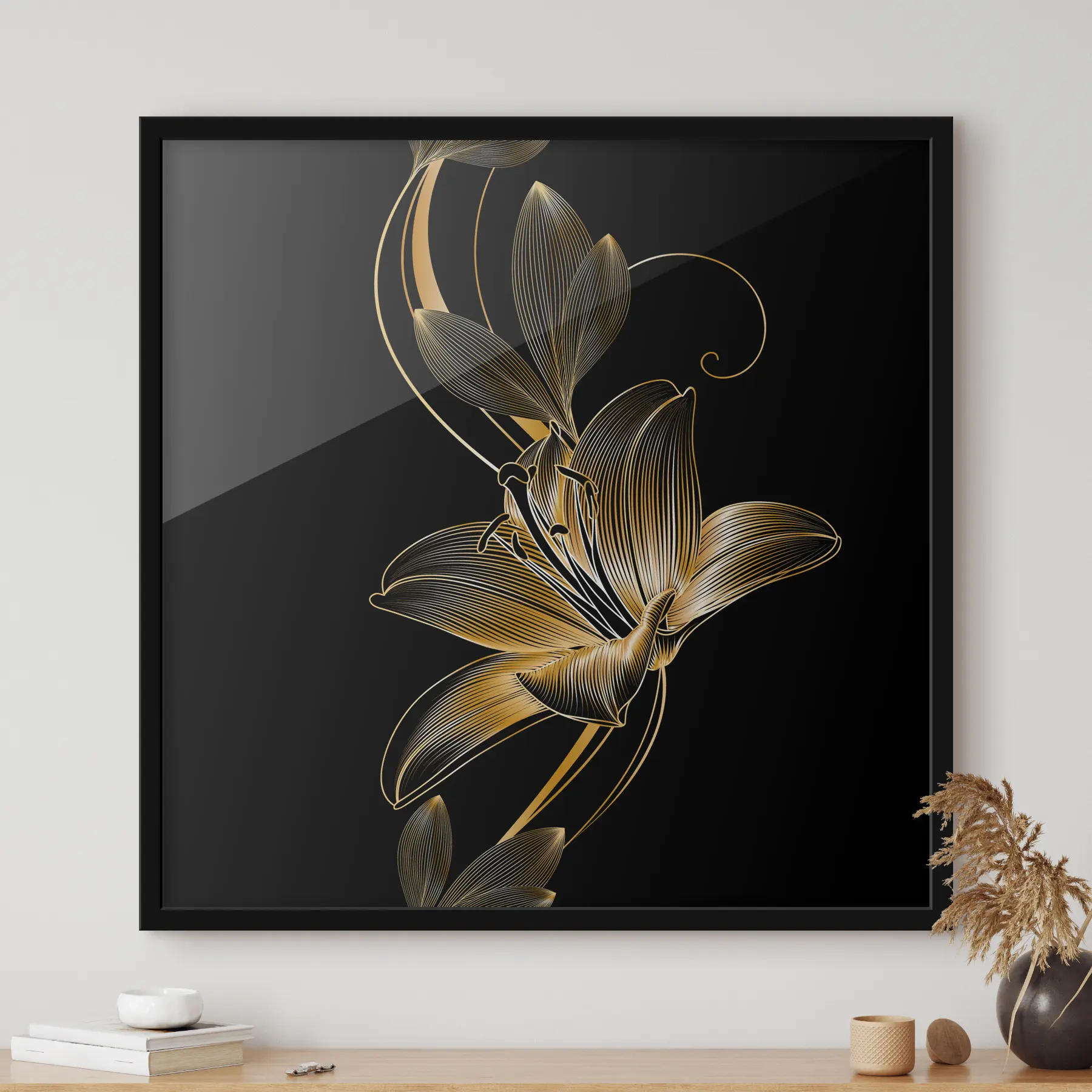 Fototapet Bezšvový vzor s květem lilie f34437