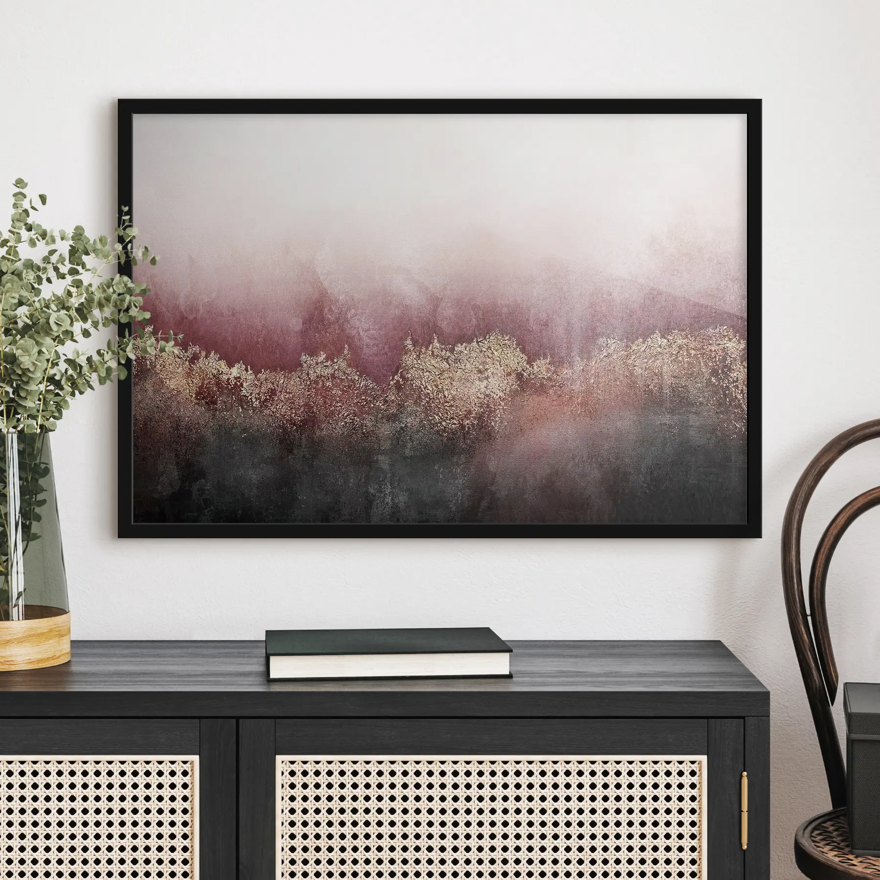 Fototapet Abstrakce v bordových a černých barvách f35844